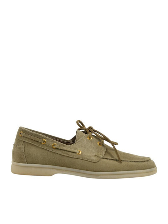 Leather Women's Moccasins in Beige Colour E509-beige
