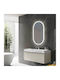 Imex Oval Led Bathroom Mirror Made of Plastic 50x90cm