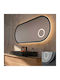 Imex RIMI040 120cm x 60cm Oval Bathroom Mirror Led Black