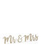 Xfood Holz Tischdekoration Gold Mr & Mrs