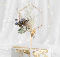 Topper De Tort Din Lemn Hexagonal