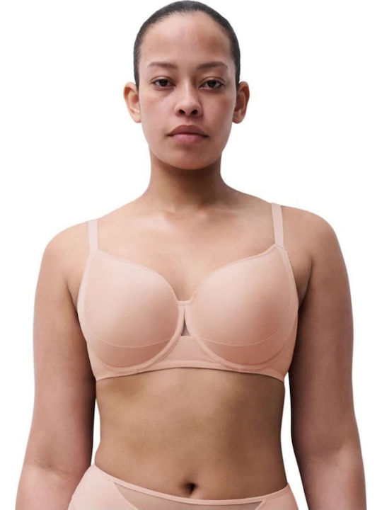 Beige Bra with Light Padding & Underwire
