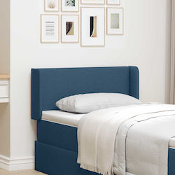 vidaXL Stoff-Kopfstütze für Betten Blau 40,5cm
