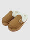 Closed-Toe Women's Brown Slippers