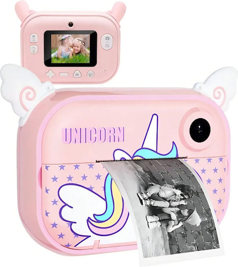 Aparat Foto Pentru Copii 12 MP Full HD (1080p) cu Imprimare Termică Unicorn