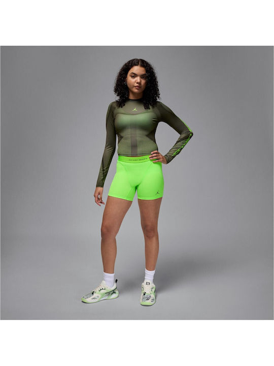 Training Women's Leggings-Shorts Electric Green