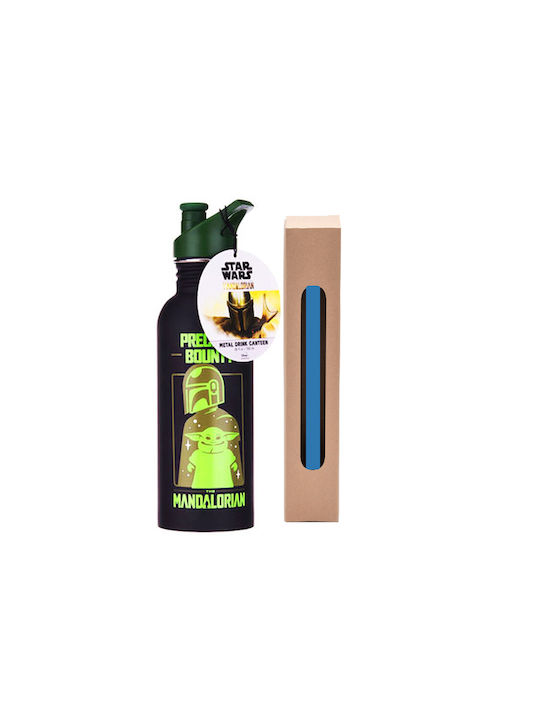 Pyramid International Mandalorian Wasserflasche Rostfreier Stahl 700ml Schwarze