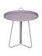Metal Auxiliary Table for Small Outdoor Spaces Lilac 45x45cm