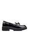 Kids Moccasins in Black Patent Leather