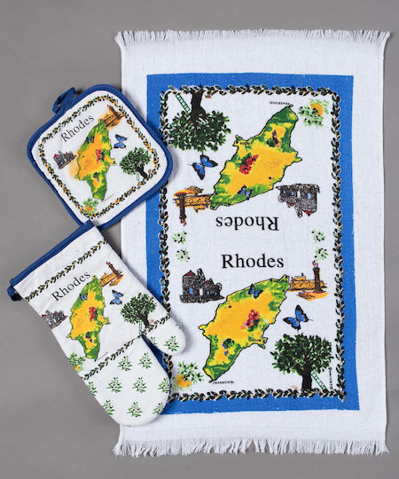 Silk Fashion Rhodes Tea Towel 3 Pieces
