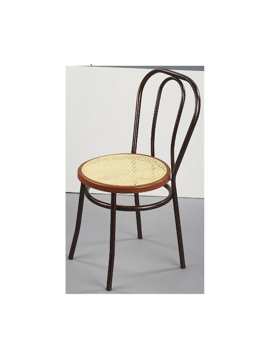 Wien Kitchen Chair Metallic Brown/Beige 40x40x83cm