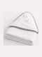 Baby Star Baby Hooded Towel White 95x95cm