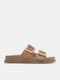 Women's Flat Sandals Flatforms Beige