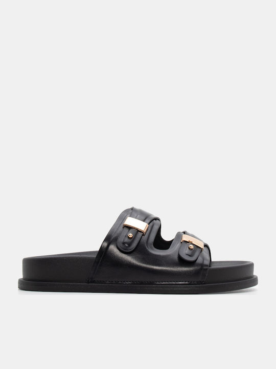 Luigi Flache Sandalen für Damen Flatforms Schwarz