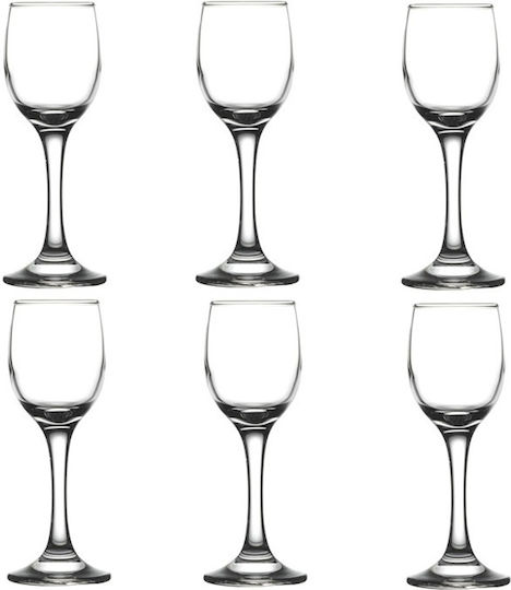 Cok Spain Σετ Ποτήρια από Γυαλί Κολωνάτα 125ml MN0112123 6τμχ