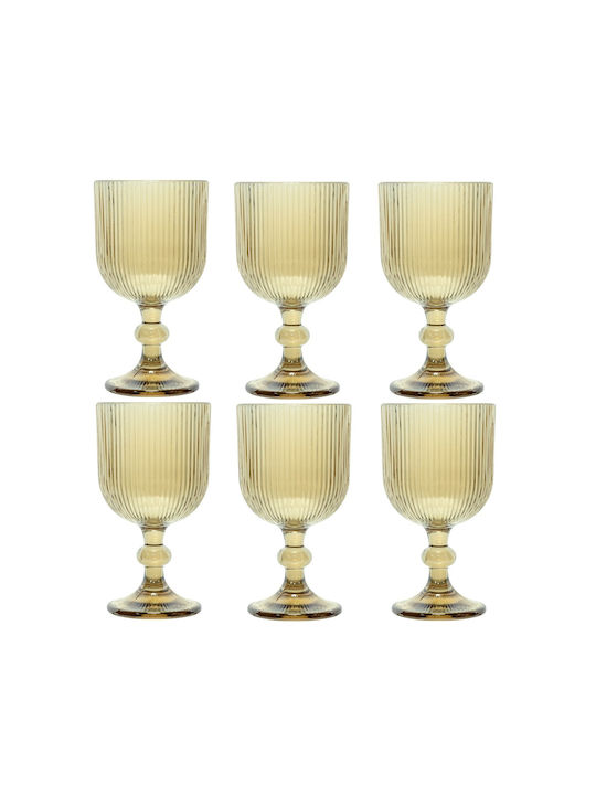Raki Bloom Set Pahare Pentru Vin Alb Din Sticlă Galbene Pahare Cu Picior 250ml 6 Bucăți