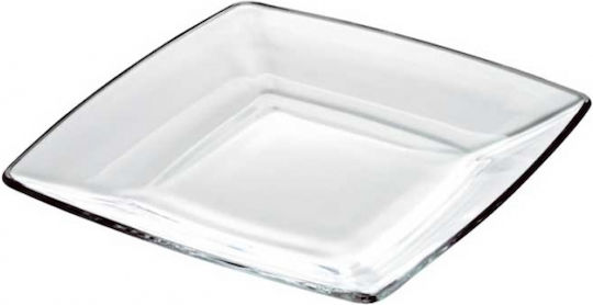 Vidivi Servierplatte Quadratisch Glas Weiße 40x30cm