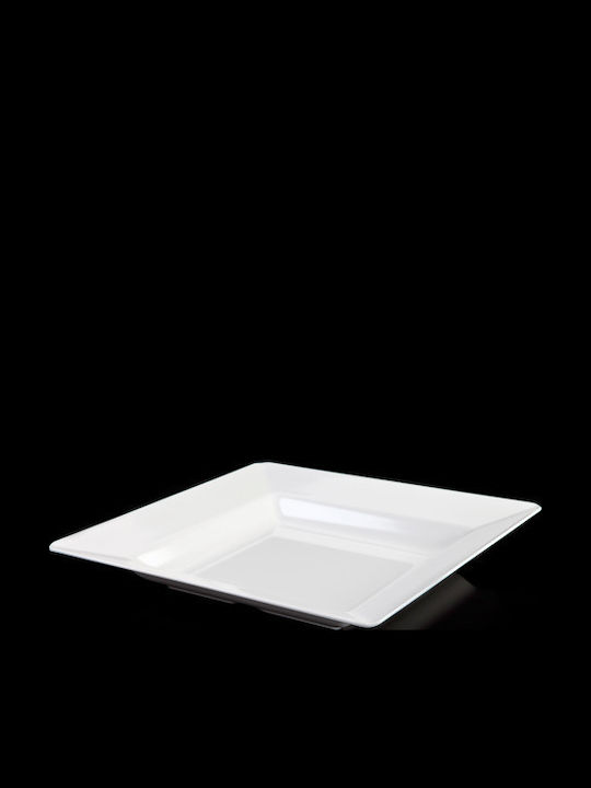 Raki Este Piatelă De Servire Pătrată Din Melamină Albă 46x46cm