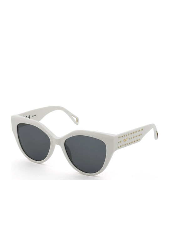 Zadig & Voltaire Women’s Sunglasses With Beige Horn-Rimmed Frame And Beige Lens