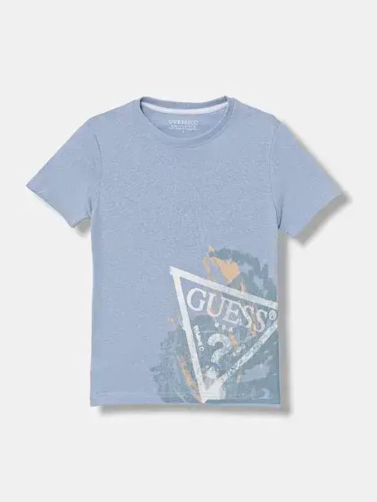 Guess Παιδική Μπλούζα Κοντομάνικη Light Blue Luxe