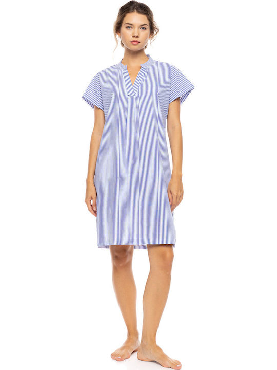 Pink Label Sommerliches Damen-Nachthemd MARINA STRIPE