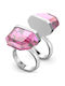 Swarovski Women's Ring with Stones Gold Plated Steel