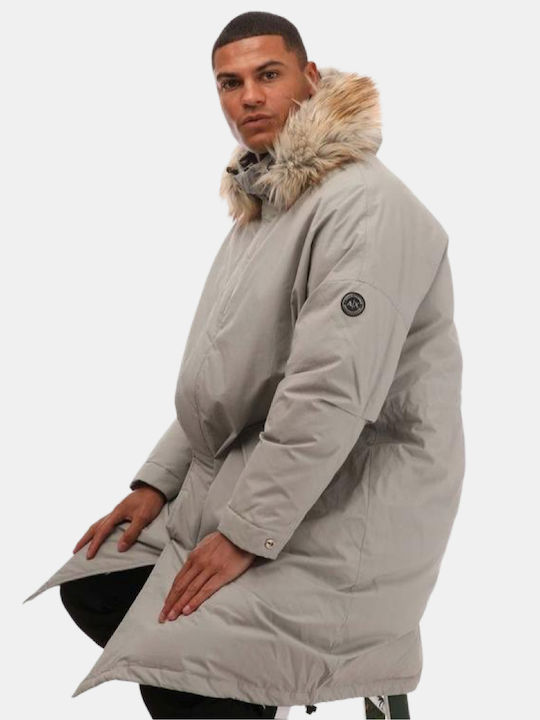 Herren Jacken Parka Grau