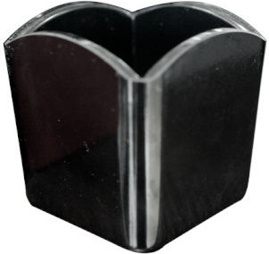 Quadratischer Melamin-Zuckerpäckchenhalter Raki 6,5x6,5x6,5cm Schwarz