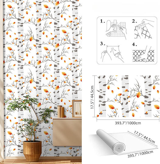 Αυτοκόλλητη Ταπετσαρία Τοίχου Sticker Walls Furniture Βινυλίου Λευκή Πλενόμενη Αυτοκόλλητη Ταπετσαρία Τοίχου Sticker Walls Furniture Βινυλίου Λευκή Πλενόμενη