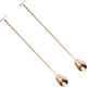 Set 2 Cocktail Spoons Bar Raki 26.5cm Copper Finish