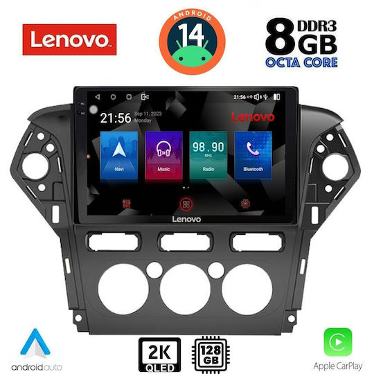 Lenovo Car Audio System for Ford Mondeo 2011-2013 with A/C Bluetooth USB WiFi GPS Apple CarPlay Android Auto with 10 Inch Touch Screen LENOVO SSR 10163 CPA A/C
