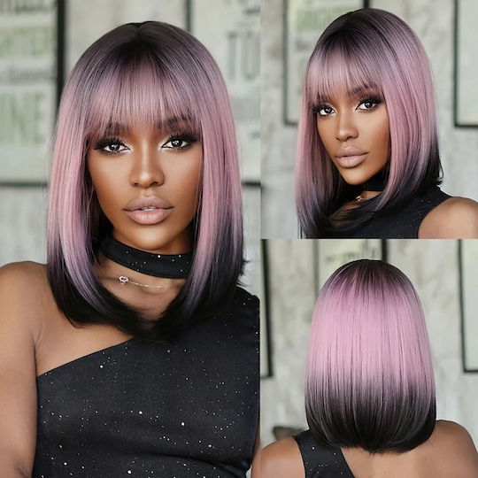 Animis Beauty Perucă Cu Păr Sintetic În Culoare Violet Lungime 40cm