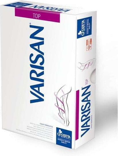 Varisan Top Short Calf High Graduated Compression Socks Open Toes Compression Class 1 Beige 2031K
