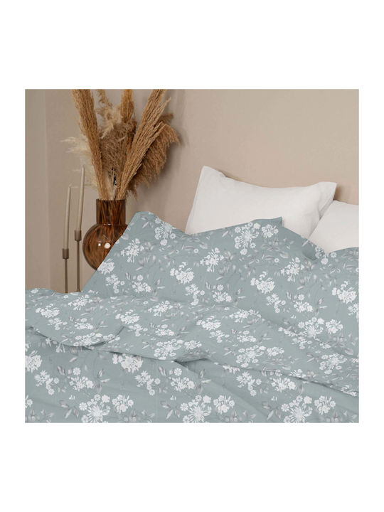 White Fabric Flowa Bettlaken Set Einzel 160x250...