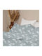 White Fabric Flowa Bettlaken Set Einzel 160x250cm Grün 3Stücke