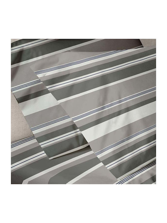 White Fabric Hush Σετ Σεντόνια Μονά 160x250εκ. Γκρι (3τμχ)