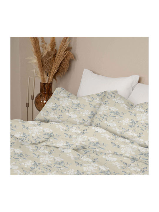 White Fabric Flowa Bettlaken Set Einzel 160x250...