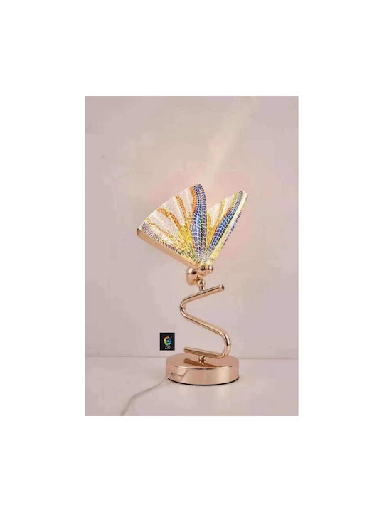 Table Lamp with Rose Gold Shade and Base