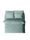 White Fabric Einzelbettbezug 170x250 Cozyo Grüne
