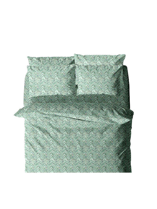 White Fabric Einzelbettbezug 170x250 Nuvy Grüne