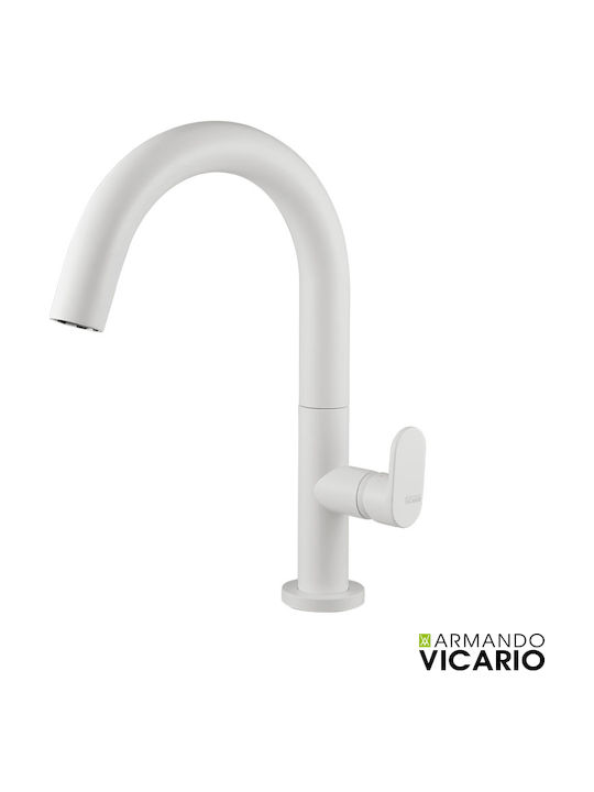 Slim Vicario Baterie Amestecătoare Pentru Chiuvetă Albă
