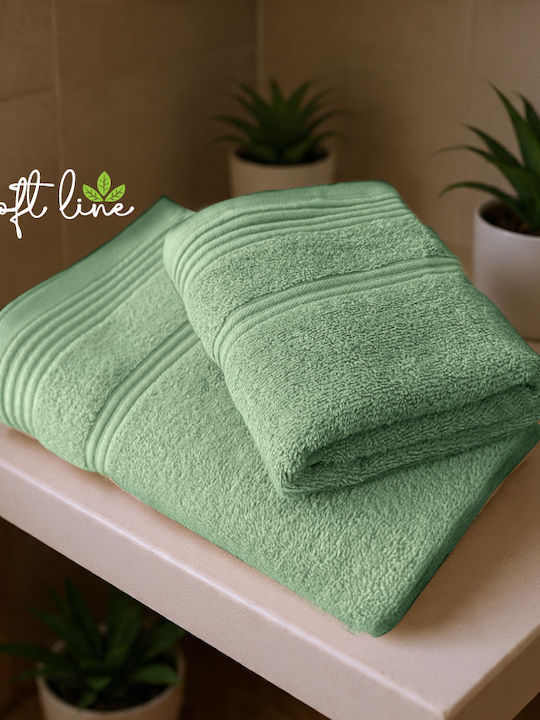 Cosy Life Πετσέτα Προσώπου Soft Line Χακί 2τμχ ...