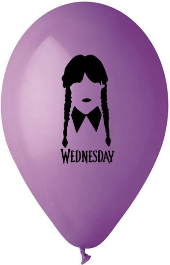 Σύνθεση με 25 Μπαλόνια Μωβ Wednesday Addams 33εκ.
