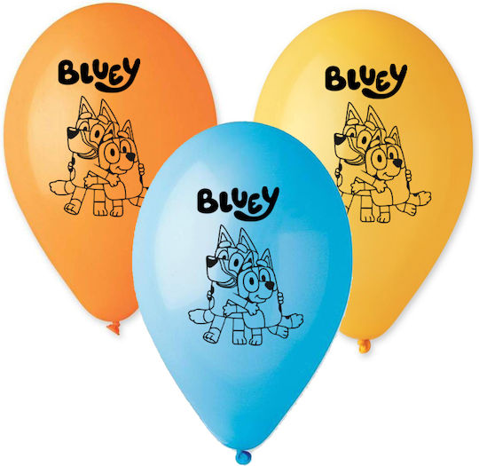 Σύνθεση με 25 Μπαλόνια Βάπτισης Bluey Πορτοκαλί Τυπωμένα 30εκ.