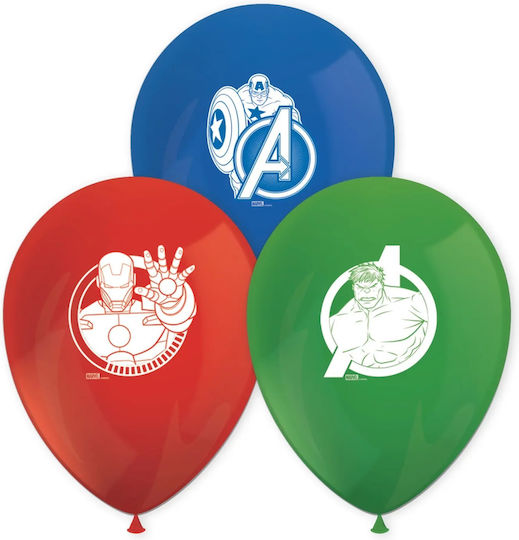 Set 8 Avengers Latex Balloons 28cm