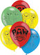 Set 6 Paw Patrol Yellow Latex Balloons