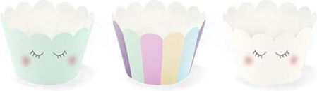Rainbow Φορμάκια για Cupcakes για Party 6τμχ