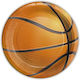 Sweet Basketball Ball Plate for Party 6 Pieces