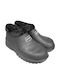 Ansin Men's Safety Wellies with Fur Black