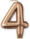 Lumânare Rosegold Număr 4